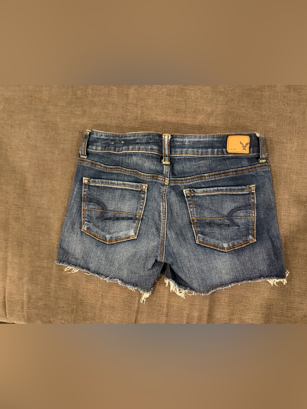 American Eagle Distressed Denim Cutoff Shorts - Picture 2 of 3
